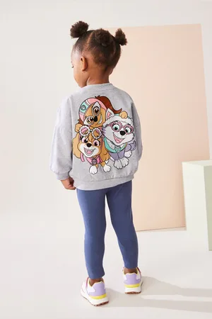 Paw Patrol Girls Long Sleeve 100% Cotton T-Shirt and Leggings Set (3mths-7yrs)