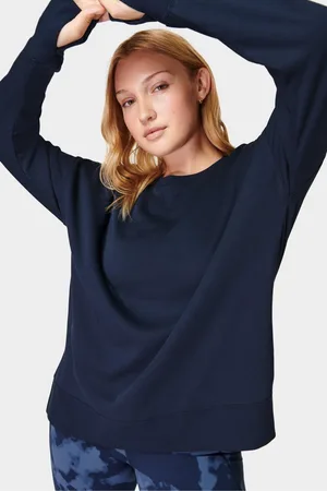 Sweaty Betty Womens Navy After Class Longline Sweatshirt