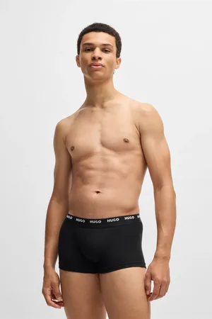 HUGO BOSS Black Logo Waistband Stretch Cotton Trunks 5 Pack L