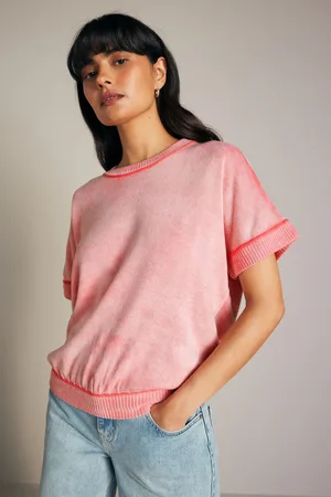 Next Womens Knitted Crew Neck Short Sleeve Top