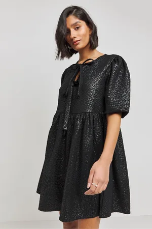 Simply Be Jersey Jacquard Bow Front Dress AU 14