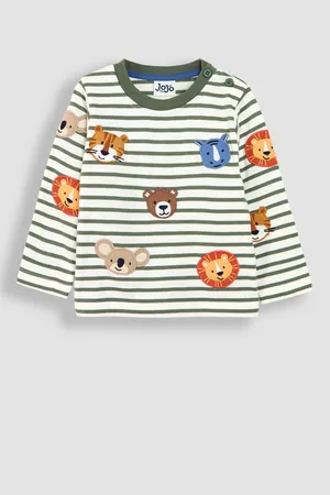 JoJo Maman Bébé Boys Ecru Appliqué Motif Top