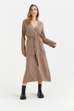 Chinti & Parker Belted Long Nude Cardigan S