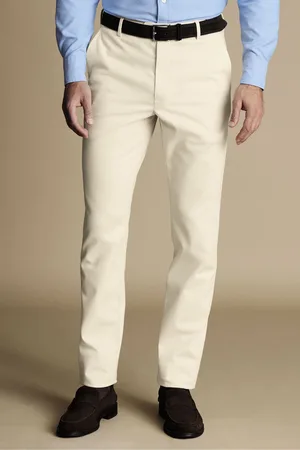 Charles Tyrwhitt Mens Chrome Slim Fit Ultimate non-iron Chino Trousers