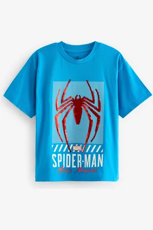 SPIDERMAN Boys Mid 100% Cotton Flippy Sequin License T-Shirt (3-14yrs)