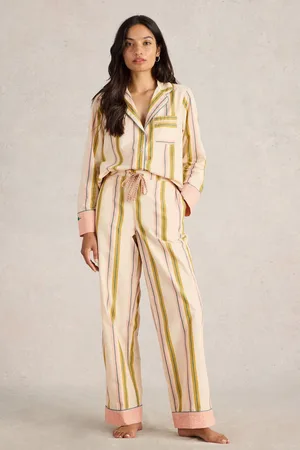 White Stuff Ivory Stripe Nina Pyjamas Bottoms L Short