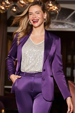 Sosandar Womens Satin Hourglass Blazer