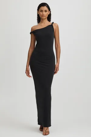 GOOD AMERICAN Twisted Strap Jersey Maxi Dress M