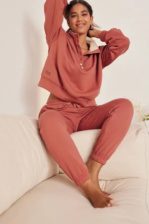 Bath & Body Works Womens Rust Brown Button Up Sweatshirt