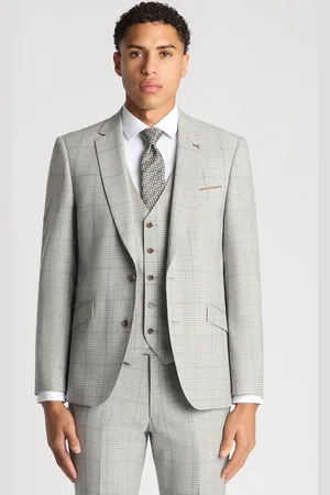 Remus Mens Tapered Fit Checked Wool Rich Mix And Match Suit Jacket