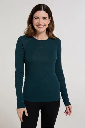 Mountain Warehouse Light Blue Womens Merino II Thermal Top AU 14