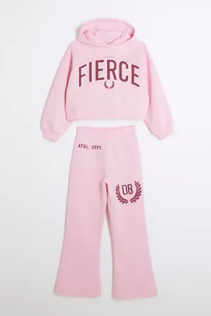 River Island Girls Girls Fierce Cutout Hoodie & Joggers Set