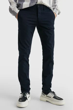Tommy Hilfiger Mens Dark Slim Bleecker Flex Chinos