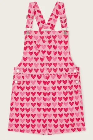 Monsoon Heart Print Short Dungarees 12 Years (152cm)