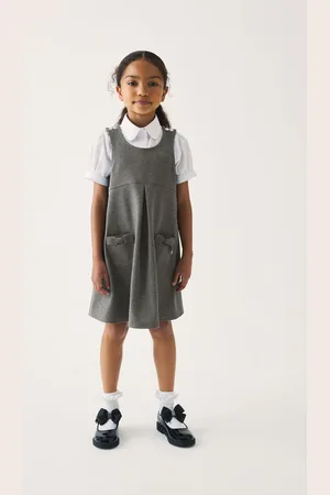 Clarks Girls School Ponte Pinafore Dress