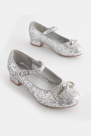 Next Girls Glitter Bow Mary Jane Occasion Heel Shoes