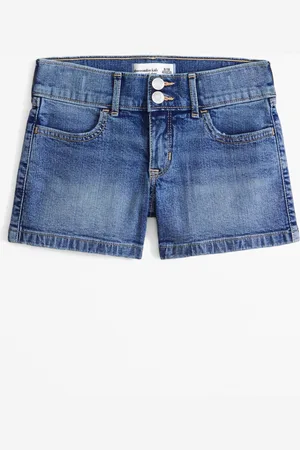 Abercrombie & Fitch Medium Wash Low Rise Denim Shorts 9