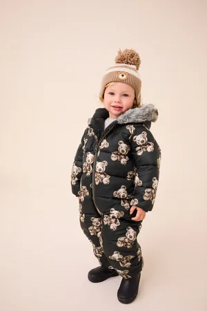 Next Boys Bear Print Snowsuit (3mths-7yrs)