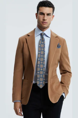 Reiss Mens Camel Naples Atelier Cashmere Slim Fit Single Breasted Blazer