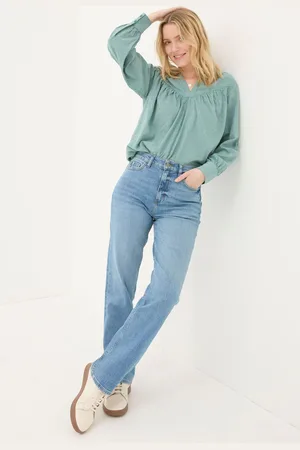 Fat Face Womens FatFace Carmel Light Vintage Comfort Straight Jeans