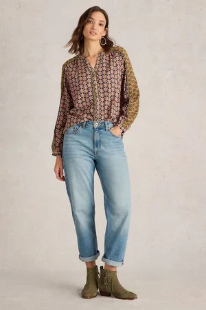 White Stuff Womens Mabel Mixed Print Top