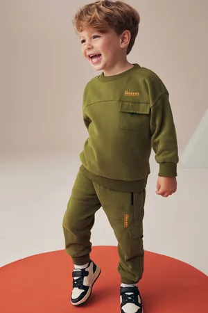 Next Boys Khaki Utility Sweatshirt and Joggers Set (3mths-7yrs)