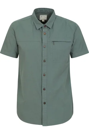 Mountain Warehouse Mens Coconut Slub Texture Short Sleeve 100% Cotton Shirt S