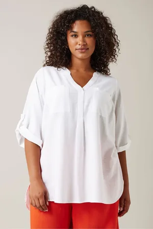 Evans Womens Linen Utility Top