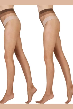 Pretty Polly Womens 8 Denier Skin Tone Tights 2 Pair Pack