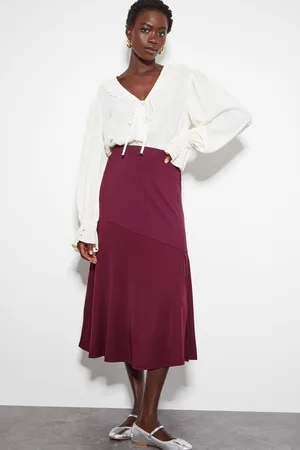 Monsoon Womens Fifi Jersey Panel Midi Skirt