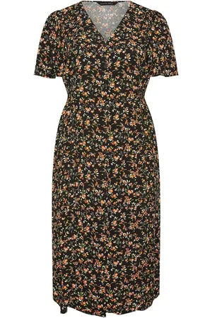 Evans Button Through Angel Sleeve Dress AU 20