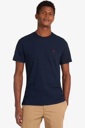 Barbour Mens Navy Mens 100% Cotton Sports T-Shirt