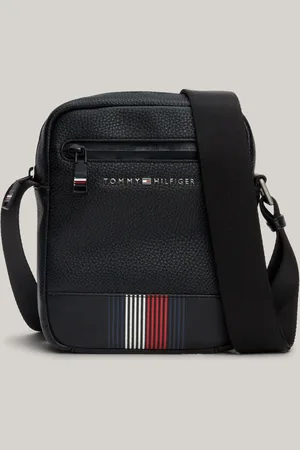 Tommy Hilfiger Mens Black Transit Mini Reporter Bag