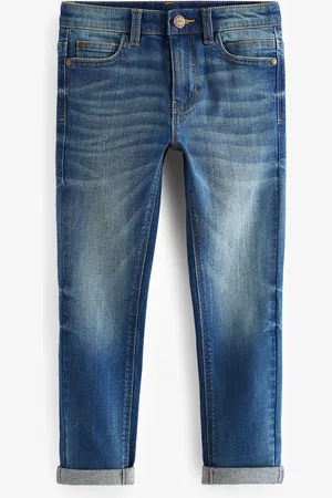Next Boys Denim Vintage Skinny Fit Mega Stretch Adjustable Waist Jeans (3-16yrs)