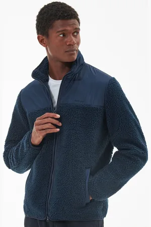Barbour Mens Navy Hobson Zip Through Fleece