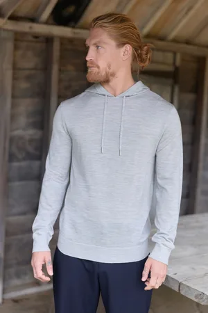 Next Mens Light Regular Fit 100% Merino Wool Signature Hoodie