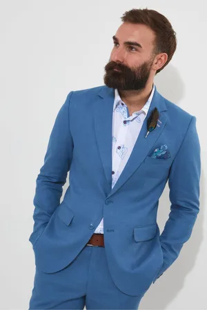 Joe Browns Mens Regular Fit Linen Suit: Jacket with Contrast Lining