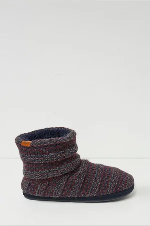 Fat Face Mens FatFace Matthew Navy Knit Boots