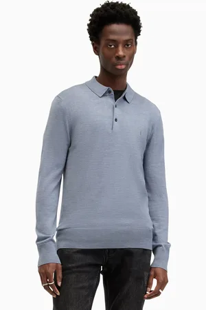 AllSaints AllSaints Mode Merino Longsleeve Polo Shirt XS