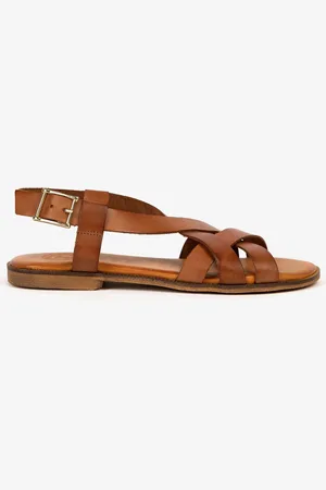 PENELOPE CHILVERS Buttercup Brown Leather Sandals AU 10 (EU 41)