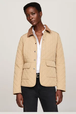 Tommy Hilfiger Womens Slim Fit Quilted Blue Jacket