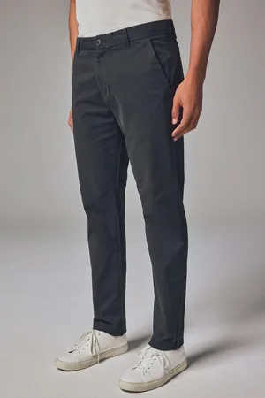 Next Mens Dark Slim Fit Stretch Chinos Trousers