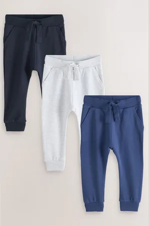 Next Boys /Grey/Navy Super Skinny Joggers 3 Pack (3mths-7yrs)