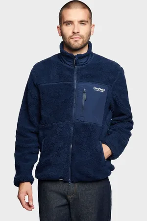 Penfield Mens Bear Outdoor Borg Zip Thru Coat Jacket