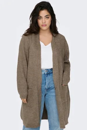 ONLY Womens Cosy Open Knitted Longline Cardigan