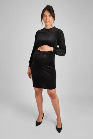 JoJo Maman Bébé Sparkle High Neck Maternity Mini Dress L