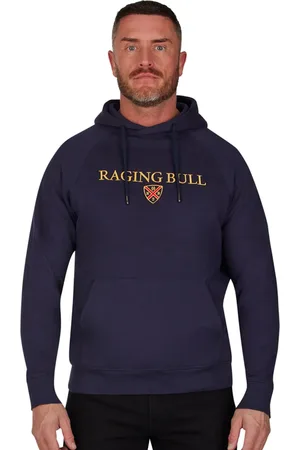 Raging Bull Mens Chest Crest 100% Cotton Hoodie