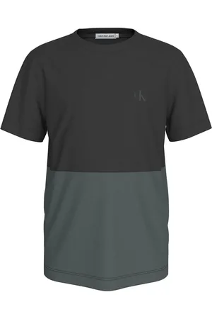 Calvin Klein Boys Regular Fit Colourblock Jersey 100% Cotton T-Shirt