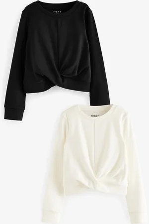 Next Girls /White Front Knot Tops 2 Pack (3-16yrs)