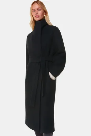 Whistles Womens Morgan Funnel Neck Coat